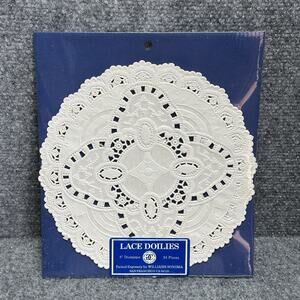 Vintage Willams Sonoma (8”) Paper Lace White Doilies Round 24pc Pack NEW! NOS!